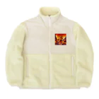 lonely_wolfの炎のタイガー・バーサーカー Boa Fleece Jacket