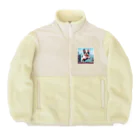 POLYPCの可愛いフレンチブルドッグの日常 Boa Fleece Jacket