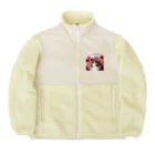 Y m @Y's shopの猫とダリア Boa Fleece Jacket