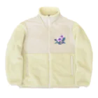 RetrowaveFlowerのRetrowaveFlower-ムラサキハナナ- Boa Fleece Jacket