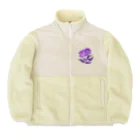 RetrowaveFlowerのRetrowaveFlower-ムラサキハナナ- Boa Fleece Jacket