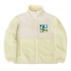 samkorのティラノサウルスのサマーバケーション Boa Fleece Jacket