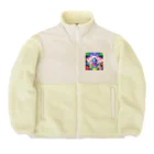 ドット職人のピクセルアート 恐竜の子ども Boa Fleece Jacket