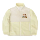 可愛い男の子イラスト販売所　By,keicyanの男の子　中学1年生　ランチタイム Boa Fleece Jacket