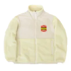 おまめやさんのMAME'S_BURGER ロゴ Boa Fleece Jacket