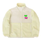 柴犬しばわんこhana873のしばいぬさんたち(ピンクと黄緑)柴犬さんたち Boa Fleece Jacket