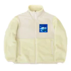 NORIMA'S SHOP の漂流した氷の上でクジラを眺めるしろくまくんとペンギンちゃん Boa Fleece Jacket