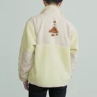 木ノ下商店のどら焼きUFO Boa Fleece Jacket