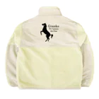 AomoriHorseFarmのジナコシルエット黒 Boa Fleece Jacket