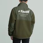 +YoutHのoriginal white logo ボアフリースジャケット