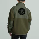 Ａ’ｚｗｏｒｋＳの髑髏抜き源氏車 黒（オリジナル家紋シリーズ） Boa Fleece Jacket