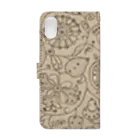HOKO-ANのBritish Lace Coif Book-Style Smartphone Case :back
