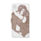 AMANDA SHOPのHUG (モノクロ) Book-Style Smartphone Case :back