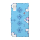 ERIKOERIN ART SHOPの浪漫花-ROMANKA-／アクア Book-Style Smartphone Case :back