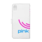 PinkPipeのPINK PIPEロゴマーク 手帳型スマホケースの裏面