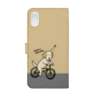 efrinmanのbicycleラブ イエロー（イエロー） Book-Style Smartphone Case :back