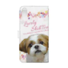 ぽんずのLovelyシーズー犬グッズのシーズー親子のスマホカバー ブルーベリー Book-Style Smartphone Case :back