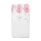 お菓子パーラーのねことお花 Book-Style Smartphone Case :back