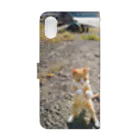 猫写真家　森永健一 にゃんこ屋 SUZURIストアの空中殺法 Book-Style Smartphone Case :back