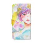 HAGU HOSHINO COLLABORATION STOREの【福井伸実】HAGU HOSHINO Smartphone Case Book-Style Smartphone Case :back