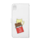 ねこのしっぽのチョコレート Book-Style Smartphone Case :back