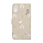 文鳥株式☆会社の文鳥さん　ベージュ Book-Style Smartphone Case :back