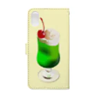 monetのCat cream soda ! Book-Style Smartphone Case :back