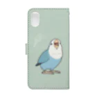 ことりグッズ屋の舌出しインコ(手帳型用) Book-Style Smartphone Case :back