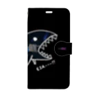 ユウレイのサメとイワシ(ブラック) Book-Style Smartphone Case