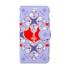 ERIKOERIN ART SHOPの浪漫花-QUEEN-／ラベンダー Book-Style Smartphone Case