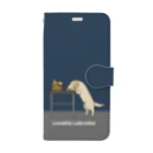 efrinmanのlabradorイエロー（ネイビー） Book-Style Smartphone Case