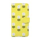 sonoteniの北欧　花柄　イエロー　#102 Book-Style Smartphone Case