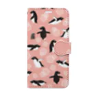 123izmのペンギン（赤） Book-Style Smartphone Case