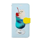 monetのCat cream soda ! Book-Style Smartphone Case