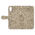 HOKO-ANのBritish Lace Coif Book-Style Smartphone Case:Opened (outside)