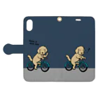 efrinmanのbicycle 3（ネイビー） Book-Style Smartphone Case:Opened (outside)