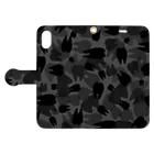 KAAK studioのTooth camo ジェットブラック Book-Style Smartphone Case:Opened (outside)