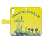 HAJIME-TALUのアイランドホエール🐳手帳型スマホケース＊ふしぎないきものシリーズ＊ISLAND WHALE 手帳型スマホケース Book-Style Smartphone Case:Opened (outside)