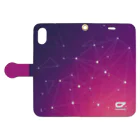 MONOTONEのPURPULE SKY 手帳型スマホケースを開いた場合(外側)