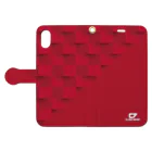 MONOTONEのRED BLOCK Book-Style Smartphone Case:Opened (outside)