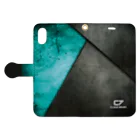 MONOTONEのGREEN GRANGE Book-Style Smartphone Case:Opened (outside)