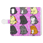 黒NEKOショップのねこねこーんいっぱい Book-Style Smartphone Case:Opened (outside)