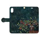 saorishinadaのとある森の鹿 Book-Style Smartphone Case:Opened (outside)