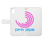 PinkPipeのPINK PIPEロゴマーク Book-Style Smartphone Case:Opened (outside)
