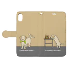 efrinmanのlabradorイエロー（イエロー） Book-Style Smartphone Case:Opened (outside)