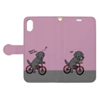 efrinmanのbicycleラブ 黒（ピンク） Book-Style Smartphone Case:Opened (outside)