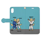 efrinmanのjudo（ブルー） Book-Style Smartphone Case:Opened (outside)