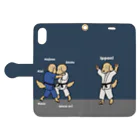 efrinmanのjudo（ネイビー） 手帳型スマホケースを開いた場合(外側)