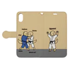 efrinmanのjudo（イエロー） Book-Style Smartphone Case:Opened (outside)