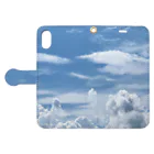 miyimの青空、雲、空と雲 手帳型スマホケースを開いた場合(外側)